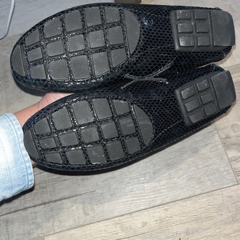 Marc Joseph Cypress Hill Snake Embossed Leather Driving Shoes Loafers Size 6.5 - Picture 3 of 5